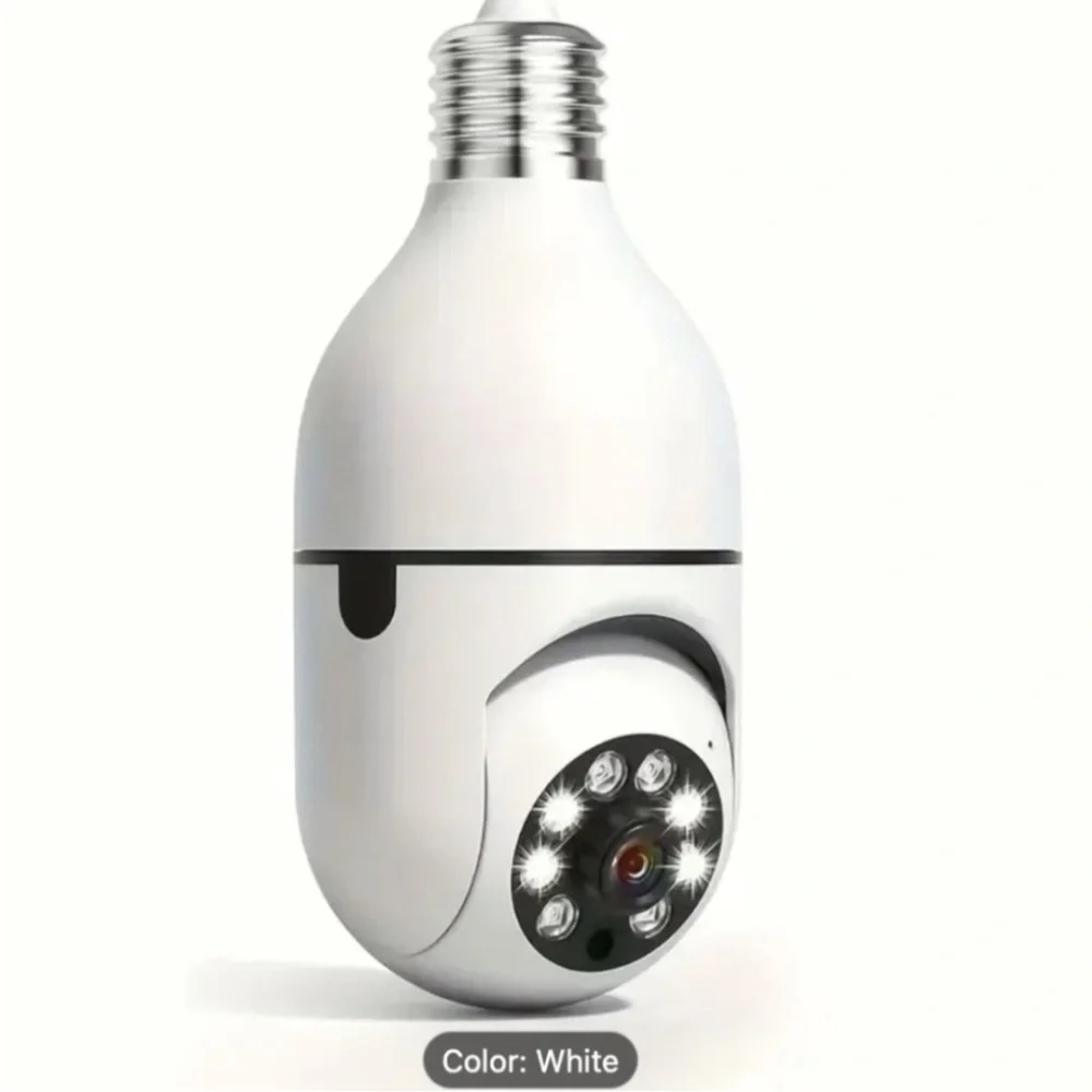 SMART SECURITY Camera NWT Screw in Bulb Size Night Vision Pan Tilt Wide Angle